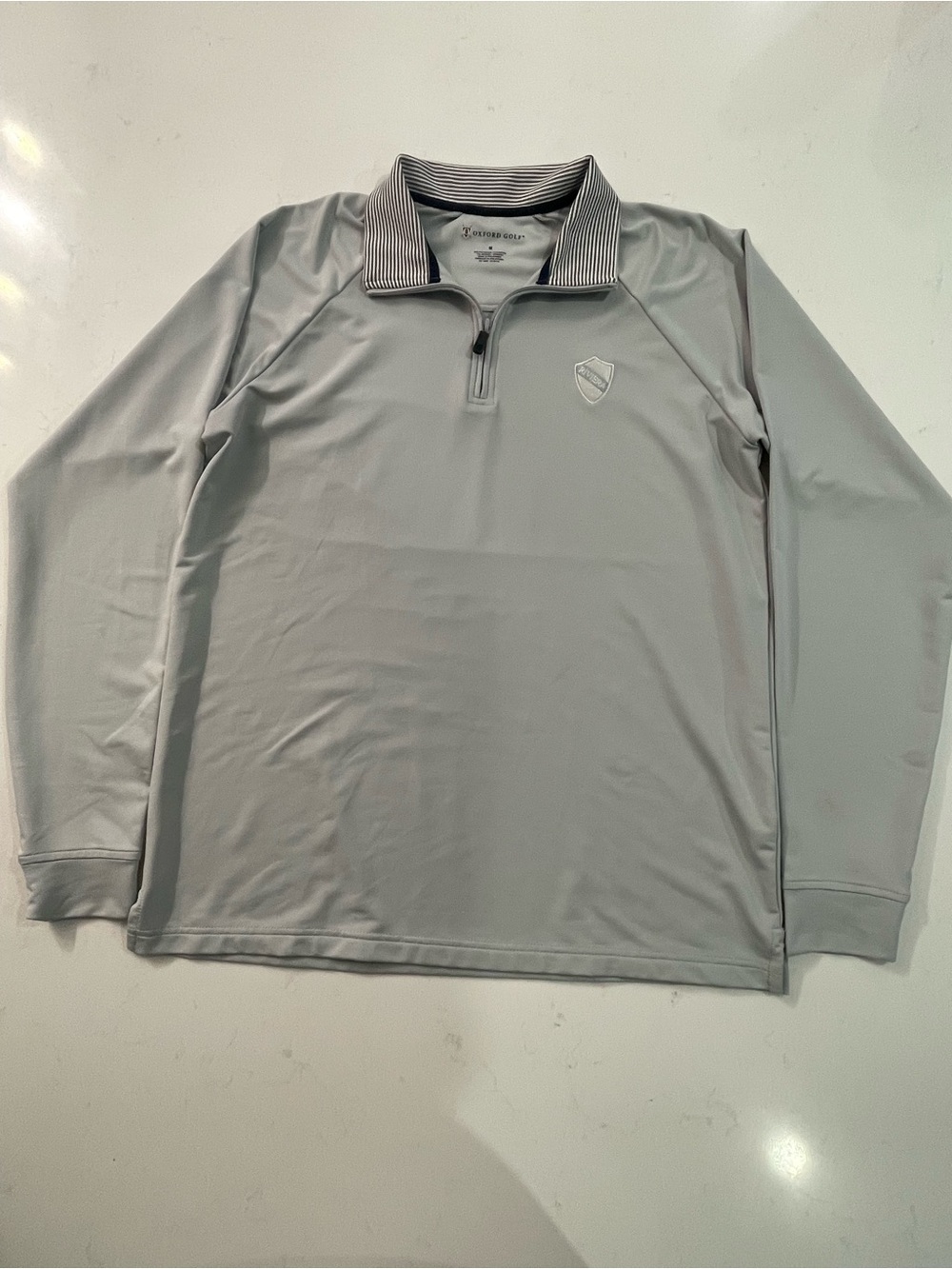 Oxford Golf Riviera Country Club 1/4 Zip Pullover Men’s M Gray